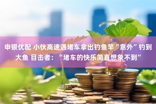 申银优配 小伙高速遇堵车拿出钓鱼竿“意外”钓到大鱼 目击者：“堵车的快乐简直想象不到”