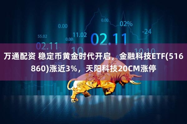 万通配资 稳定币黄金时代开启，金融科技ETF(516860)涨近3%，天阳科技20CM涨停