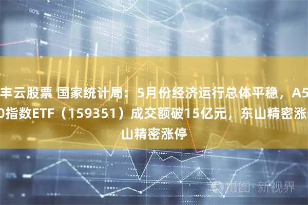 丰云股票 国家统计局：5月份经济运行总体平稳，A500指数ETF（159351）成交额破15亿元，东山精密涨停